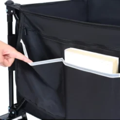 FURNIinspire Outdoor Serving Carts Foldable Garden Cart With Heavy-Duty Wheels 480lbs Load Capacity Portable For Camping, Black, 37.4"*23.03"*38.98" -Home Haven Furniture Store GUEST d4622c35 1275 45c7 a3e5 75056116a07d