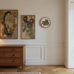 FURNIinspire Wall Clocks Round Gear Mechanism Hanging Clock Living Room Decorative Timepiece Home Vintage Wall Decor, Brown, 20"*20"*2.5" -Home Haven Furniture Store GUEST d577d284 dc01 49d2 8e13 db16e45a9a9d