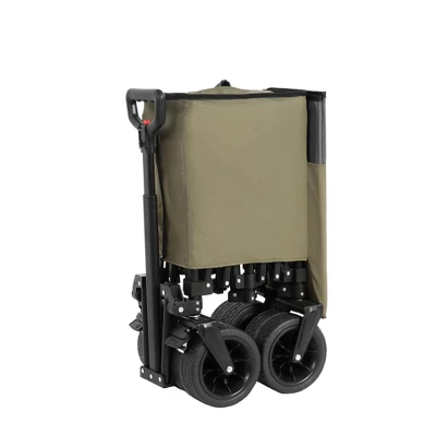 FURNIinspire Wheelbarrows And Lawn Carts Beach Wagon Lawn Cart Garden Cart, Heavy Duty Folding Utility Yard Cart, Green, 20.87"*42.91"*32.68" 3 FURNIinspire Wheelbarrows And Lawn Carts Beach Wagon Lawn Cart Garden Cart, Heavy Duty Folding Utility Yard Cart, Green, 20.87"*42.91"*32.68"