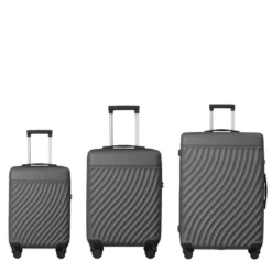 FURNIinspire Bag And Luggage Sets 3 Piece Rolling Luggage Travel Suitcase Set, Lightweight Durable Suitcases With Wheels, Grey, 21.06"*11.81"*30.31" -Home Haven Furniture Store GUEST d7e6ddc7 1fdf 4618 90ba 78486451adb9