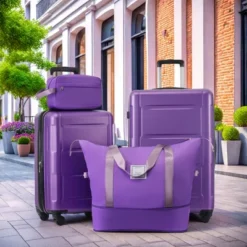 FURNIinspire Bag And Luggage Sets Luggage Set Travel Suitcase With Bags Spinner Wheels Abs Lightweight Suitcase, Purple, 16"*10"*24" 11 FURNIinspire Bag And Luggage Sets Luggage Set Travel Suitcase With Bags Spinner Wheels Abs Lightweight Suitcase, Purple, 16"*10"*24" -Home Haven Furniture Store GUEST d9d50378 040a 4bb3 a3ff 74239f2f6087