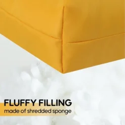 FURNIinspire Outdoor Seat Cushions 2 Pcs Set High Back Patio Chair Cushions, Solid Color Seat Cushion For Garden Porch, Yellow, 44"*22"*4" -Home Haven Furniture Store GUEST da1b3c70 98e3 4d1e 8e1c b6ca1a25c6a4