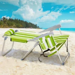 FURNIinspire Outdoor Portable Chair Adjustable Back With Storage Pockets For Comfort And Relaxation, Green Stripes, 24.8"*27.56"*38.98" 10 FURNIinspire Outdoor Portable Chair Adjustable Back With Storage Pockets For Comfort And Relaxation, Green Stripes, 24.8"*27.56"*38.98" -Home Haven Furniture Store GUEST db69fb1a 8776 4edd 8568 b6c09e4bec71