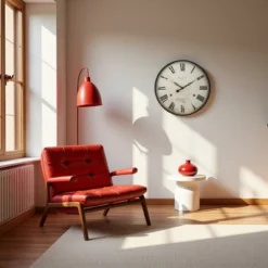 FURNIinspire Wall Clocks 20" Round Antique Roman Numeral Timepiece Decorative Living Room Hanging Clock, Home Decor, Brown, 20"*20"*1.75" -Home Haven Furniture Store GUEST db6bff30 bfc2 4429 bae4 7f72c2731512