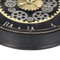 FURNIinspire Wall Clocks Round Gear Mechanism Wall Hanging Clock Living Room Decorative Timepiece Home Vintage Wall Decor, Brown, 20"*20"*3" -Home Haven Furniture Store GUEST db9af4f2 5dcb 4f02 b089 5cfb05a43cd9