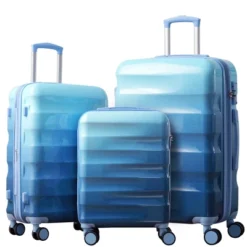 FURNIinspire Bag And Luggage 3 Piece Sets Carry On Luggage, Travel Luggage Set Hard Shell Suitcases With Wheels, Blue, 12.2"*19.7"*30.1" 11 FURNIinspire Bag And Luggage 3 Piece Sets Carry On Luggage, Travel Luggage Set Hard Shell Suitcases With Wheels, Blue, 12.2"*19.7"*30.1" -Home Haven Furniture Store GUEST dc628a06 8576 4a51 aea0 07408eb72a7d
