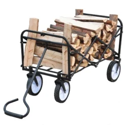 FURNIinspire Wheelbarrows And Lawn Carts Multi-Purpose Outdoor Utility Cart, Foldable Wagon With Metal Frame And Handle, Red, 41“*21"*47" -Home Haven Furniture Store GUEST ddfa4525 820c 44bf 828e 491b924c3be4