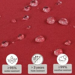 FURNIinspire Outdoor Seat Cushions 2 Pcs Set High Back Patio Chair Cushions, Solid Color Seat Cushion For Garden Porch, Red, 44"*22"*4" -Home Haven Furniture Store GUEST de527ded 05c4 4e00 9810 af1852d80068