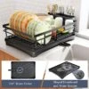 FURNIinspire Dish Drying Rack Dish Rack For Sink Dish Rack Drainboard Rustproof Dish Drainer With Utensil Holder Kitchen, Black, 17.16"*12.68"*5.07" -Home Haven Furniture Store GUEST decea47b abd8 406b 8f77 a1f741b0132e