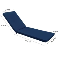 FURNIinspire Outdoor Seat Cushions Patio Lounge Chair Cushion Replacement, Outdoor Chair Cushion, Removable Cover, Dark Blue, 74.4"*22.05"*2.76" -Home Haven Furniture Store GUEST df856fb5 0147 43c9 beef 6847753ad7dc 1