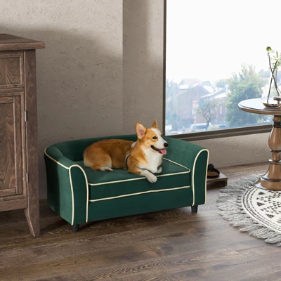 FURNIinspire Dog Couch Pet Bed Dog Sofa With Soft Cushion, Removable Cover For Small & Medium Pets,31.1"*22"*13.8" 5 FURNIinspire Dog Couch Pet Bed Dog Sofa With Soft Cushion, Removable Cover For Small & Medium Pets,31.1"*22"*13.8" - Image 3