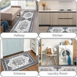FURNIinspire Floor Mats 3 Piece Washable Kitchen Rug Farmhouse Area Rugs Non Skid Bohemian Mat For Entryway, Home Decor, Blue, 60"*20" 7 FURNIinspire Floor Mats 3 Piece Washable Kitchen Rug Farmhouse Area Rugs Non Skid Bohemian Mat For Entryway, Home Decor, Blue, 60"*20" -Home Haven Furniture Store GUEST e2369018 71cb 4912 b7e8 3ffca600cbd0