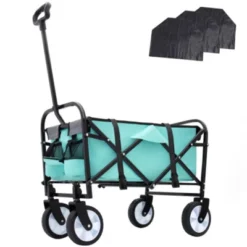 FURNIinspire Outdoor Serving Carts Foldable Wagon Cart Beach Wagon Utility Wagon Grocery Cart 3pcs Plastic Liner Cover, Blue, 25.98"*17.32"*37.4" -Home Haven Furniture Store GUEST e2f5a1ef 47a5 4e72 80b1 7a110733f0ca