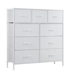 FURNIinspire Dressers 9 Drawer Fabric Tall Dresser Tower Closet Storage Chest Of Drawers For Bedroom Nursery, White, 11.8"*39.37"*39.37" -Home Haven Furniture Store GUEST e3721fdc e4ca 469f 9bb0 1b6688dfae2c