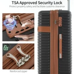 FURNIinspire Bag And Luggage Sets 4 Piece Luggage Set, Carry On Luggage Suitcase With 4 Packing Cubes, Travel Luggage, Black, 16.69"*12.4"*29.72" -Home Haven Furniture Store GUEST e3f08cd0 c4f7 46a7 a49d b83b2969e81f