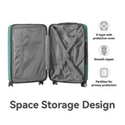 FURNIinspire Bag And Luggage Sets 3 Piece Rolling Luggage, Hard Shell Travel Suitcases Set With Wheels Telescopic Handle, Green, 21.06"*11.42"*30.12" -Home Haven Furniture Store GUEST e6c87425 0083 4ecd a61c 30f1dc7a06e7