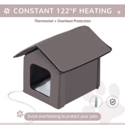 FURNIinspire Pet Crates And Houses Warm Triangular Top Cat Bed With Fleece Cloth Cover, Comfy Cat House House, Zipper Design, Brown, 16.5"*20.5"*16.5" 10 FURNIinspire Pet Crates And Houses Warm Triangular Top Cat Bed With Fleece Cloth Cover, Comfy Cat House House, Zipper Design, Brown, 16.5"*20.5"*16.5" -Home Haven Furniture Store GUEST e738ba8b 7018 411a 9026 7230628d4c7d