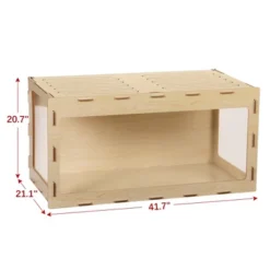 FURNIinspire Pet Crates And Houses, Small Animal Cage, Transparent For Interior View, Brown, 41.73"*21.06"*20.67" -Home Haven Furniture Store GUEST e75804fb 9b56 40ed a6bb aa6c24466ab6