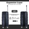 FURNIinspire Bag And Luggage Sets 5 Piece Expandable Hard Shell Suitcase Set Stylish Rolling Travel Luggage For Family, Black, 20.28"*11.42"*30.31" 2 FURNIinspire Bag And Luggage Sets 5 Piece Expandable Hard Shell Suitcase Set Stylish Rolling Travel Luggage For Family, Black, 20.28"*11.42"*30.31" -Home Haven Furniture Store GUEST e87c6695 864d 4a3c 8373 d4aedaa7877b