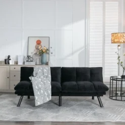 FURNIinspire Convertible Folding Modern Sofa Bed, Black, 67"*16"*32" -Home Haven Furniture Store GUEST e93f240c 5cc5 45fe 9b86 3c5f1fa1f19a