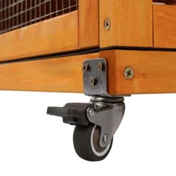 FURNIinspire Pet Crates And Houses, Tier Rabbit Hutch On Wheels, Openable Roof, Easy-to-Clean Tray, House For Small Animals, Orange, 38"*22"*6" -Home Haven Furniture Store GUEST ede1b045 aae0 47ab 85bb 2a92e476d5ee