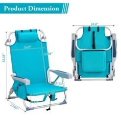 FURNIinspire Outdoor Portable Chair Adjustable Back With Storage Pockets For Relaxation And Fun, Mint Green, 24.8"*25.6"*32.28" 9 FURNIinspire Outdoor Portable Chair Adjustable Back With Storage Pockets For Relaxation And Fun, Mint Green, 24.8"*25.6"*32.28" -Home Haven Furniture Store GUEST ee2c14be ad51 4db7 8419 2356043d5bee