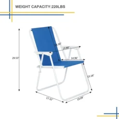 FURNIinspire Outdoor Portable Chair Sturdy Portable Design For Relaxation And Outdoor Activities, Blue, 19.09"*17.32"*29.53" -Home Haven Furniture Store GUEST f15cb0ab daa2 4d5d 908d f582d4d15988