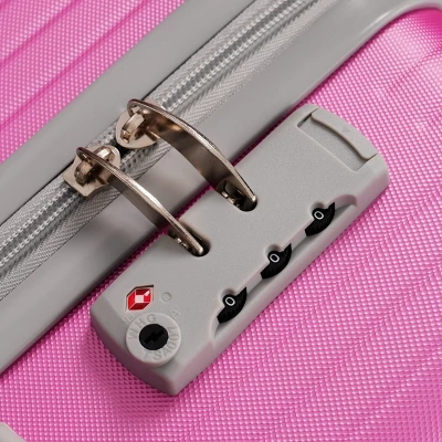 FURNIinspire Bag And Luggage Sets Travel Luggage Set Suitcase Set, 3 Piece Hard Shell Suitcases, Lightweight Suitcase, Pink, 11.4"*20.1"*29.1" 5 FURNIinspire Bag And Luggage Sets Travel Luggage Set Suitcase Set, 3 Piece Hard Shell Suitcases, Lightweight Suitcase, Pink, 11.4"*20.1"*29.1" - Image 3