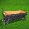 FURNIinspire Wheelbarrows And Lawn Carts Large Capacity Folding Cart, Lawn Cart For Picnic, Shopping, Black And Orange, 53“*21"*41" -Home Haven Furniture Store GUEST f5a674e0 b251 4d1e b1e7 da9385cd5f16