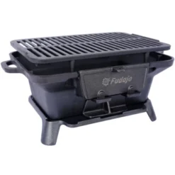 FURNIinspire Outdoor Grills, Griddles And Smokers Enameled Cast Iron Hibachi, Elegant Portable Grill For Outdoor Entertaining, Black, 17"*12"*9.9" -Home Haven Furniture Store GUEST f88ba165 9aa5 4a73 a510 73a555a85e71