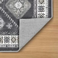FURNIinspire Floor Mats 3 Piece Farmhouse Kitchen Rug Washable Area Rugs Non Skid Bohemian Mat For Hallway Entryway, Grey, 60"*20" -Home Haven Furniture Store GUEST fa3babb8 e69c 4853 a036 a1c6e0fedd07