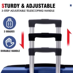 FURNIinspire Bag And Luggage Sets 3 Piece Suitcase Set, Expandable Hard Shell Carry On Luggage Sets, Travel Luggage Blue, 12"*18.3"*29.9" -Home Haven Furniture Store GUEST fbf1fa40 8cd8 4eb6 b81b 62cd2a2f351e