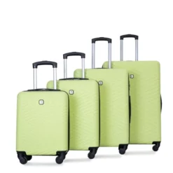 FURNIinspire Bag And Luggage Sets 4 Piece Stylish Suit Cases Lightweight Suitcases With Wheels For Travel Business, Green, 18.78"*10.83"*28" -Home Haven Furniture Store GUEST fceff2b0 e013 412d 9818 f3b6864f2b25