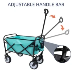FURNIinspire Outdoor Serving Carts Utility Park Garden Cart Tool Customized Color Folding Camping Trolley Outdoor Beach, Blue, 25.98"*17.32"*37.4" -Home Haven Furniture Store GUEST fd352f69 8126 483a b052 d5a76cd4711b