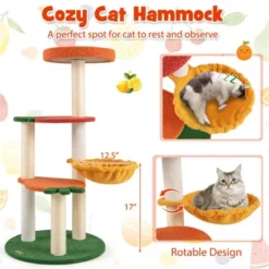 FURNIinspire Pet Tower Cute Cat Tree Fruit Style Cat Tower, Cat Climbing Tower, Indoor Pet Activity Center, Multicolored, 19"*19"*39" -Home Haven Furniture Store GUEST fe9386cc f621 4dec ae3d 512ffb3900dc