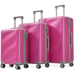 FURNIinspire Bag And Luggage Sets Travel Luggage Set Suitcase Set, 3 Piece Hard Shell Suitcases, Lightweight Suitcase, Pink, 11.4"*20.1"*29.1" 11 FURNIinspire Bag And Luggage Sets Travel Luggage Set Suitcase Set, 3 Piece Hard Shell Suitcases, Lightweight Suitcase, Pink, 11.4"*20.1"*29.1" -Home Haven Furniture Store GUEST fea0eeda ecac 4b9d 828c 544a41fa9597