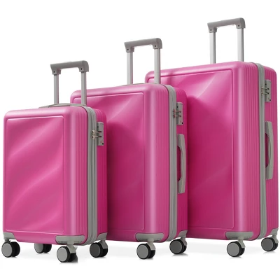 FURNIinspire Bag And Luggage Sets Travel Luggage Set Suitcase Set, 3 Piece Hard Shell Suitcases, Lightweight Suitcase, Pink, 11.4"*20.1"*29.1" 7 FURNIinspire Bag And Luggage Sets Travel Luggage Set Suitcase Set, 3 Piece Hard Shell Suitcases, Lightweight Suitcase, Pink, 11.4"*20.1"*29.1" - Image 5
