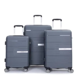FURNIinspire Bag And Luggage Sets 3 Piece Travel Suitcase Set With Spinner Wheels, Stylish Lightweight Carry On Luggage, Grey, 18.9"*11.77"*28.94" 11 FURNIinspire Bag And Luggage Sets 3 Piece Travel Suitcase Set With Spinner Wheels, Stylish Lightweight Carry On Luggage, Grey, 18.9"*11.77"*28.94" -Home Haven Furniture Store GUEST fecb6139 c7f2 40a9 8eb9 624694c2a41c